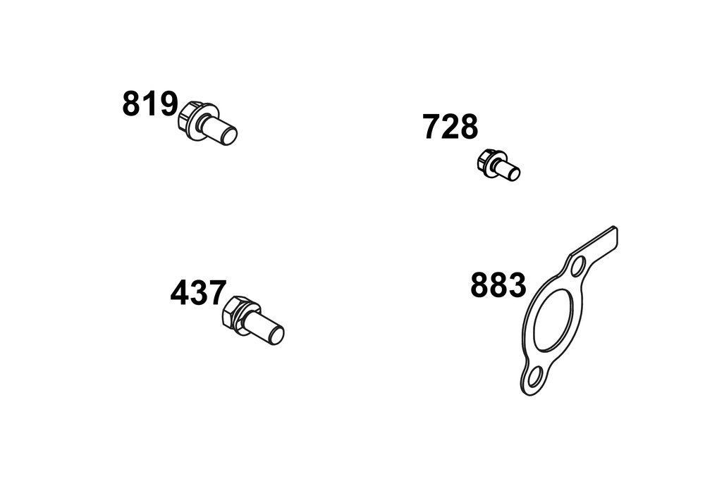 Exhaust Group Diagram and Parts List for 386447-3202-B5 200000 - 399999 Briggs and Stratton Engine